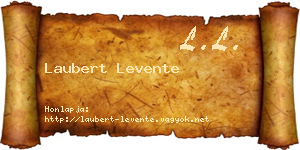 Laubert Levente névjegykártya